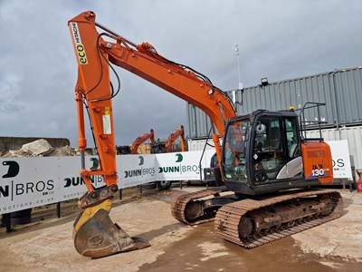 Lot 272 - 2019 Hitachi ZX130LCN-6, 700mm Steel Tracks, CV, Geith Hydraulic QH, Piped, Reverse & Blind Spot Camera, A/C, 18" Bucket