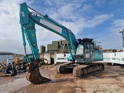 Lot 280 - 2018 Kobelco SK210LC-10, 700mm Steel Tracks, VG, CV, Hill Hydraulic QH, Piped, Aux. Piping, GKD Series 2 Slew & Height Control, Reverse & Blind Spot Camera, A/C, 24" Bucket