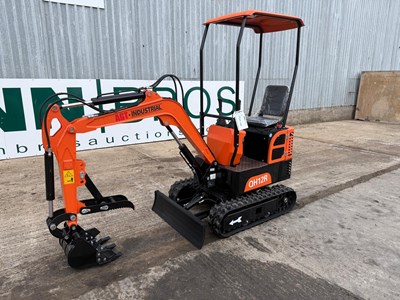 Lot 2025 AGT QH12R Mini Excavator With Blade, Canopy, Bucket, Aux Hoses, Petrol.