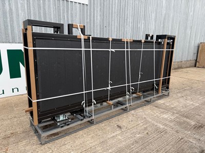Lot 156 - Unused 4M x 1.6M Black Composite Electrical Sliding Gate With Motor 5 Electric Fobs