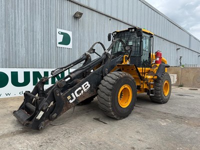 Lot 75 - 2019 JCB 457 S5 HT Wheeled Loader, High Tip Bucket, High Lift Boom, Reverse Camera, Auto Lube, A/C