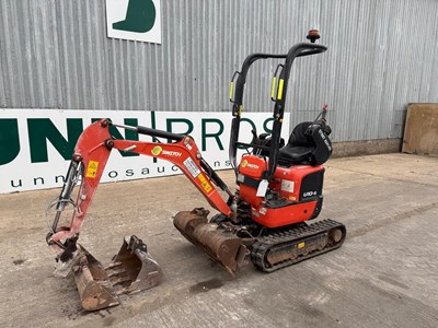 Lot 65 - 2023Kubota MiniDigger U10 5, Hydraulic Quick Hitch, Extendable Tracks, Piped, Slew Boom, 30" Grading Bucket, 23", 172 , 11" Digging Bucket, Blade