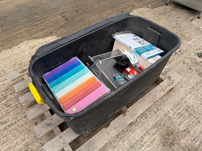 Lot 134 - UNRESERVED - Plastic Crate Of Misc Office Stationery