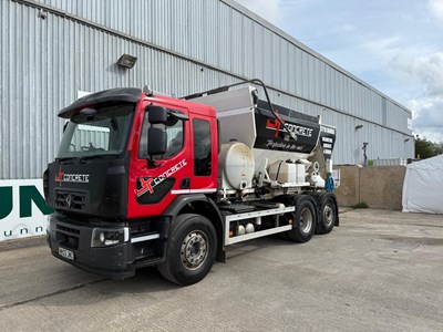 Lot 32 - 2023 Renault Euro VI-E Rigid, Tri Axle 26T Volumetric Concrete Lorry, Pro All Reimer Mixer, A/C, Rear Steer Axle, Roll over Sheet , Printer. (Reg. Docs. Available, Tested 07/26)