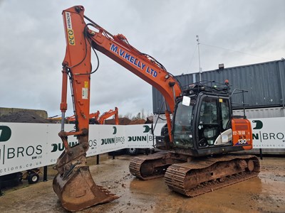 Lot 275 - 2019 Hitachi ZX130LCN-6, 700mm Steel Tracks, VG, CV, Hill Hydraulic QH, Piped, 3 Way Camera, A/C, 72", 48", 24", 18" Bucket