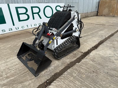 Lot 18 - 2025 LIHUA LRT460 Tracked Pedestrian Skidsteer Loader, Piped, Bucket