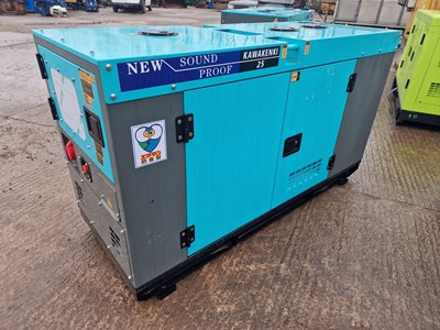 Lot 85 - Unused 2023 Kawakenki KK25-III-SSS 25Kva Generator