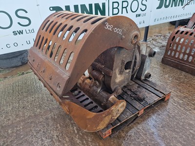 Lot 286 - Prodem Hydraulic Rotating Selector Grab 65mm Pin to suit 13 Ton Excavator