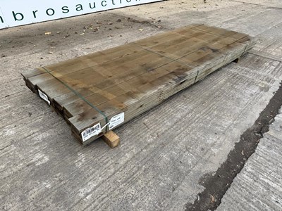 Lot 92 - Tanalised Timber Boards 22mm x 150mm x 3000mm (56 Of)