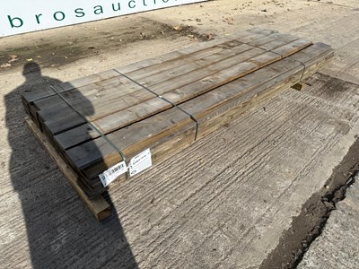 Lot 91 - Tanalised Timber Boards 22mm x 150mm x 3000mm (55 Of)