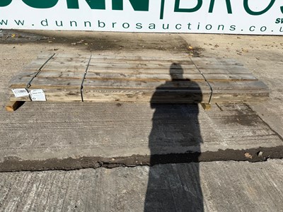 Lot 91 - Tanalised Timber Boards 22mm x 150mm x 3000mm (55 Of)