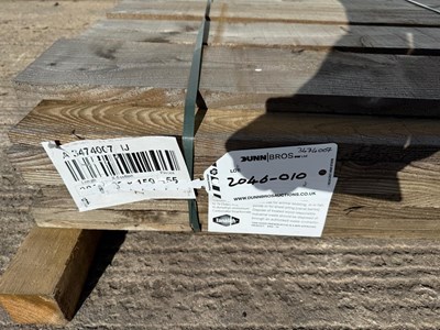 Lot 91 - Tanalised Timber Boards 22mm x 150mm x 3000mm (55 Of)