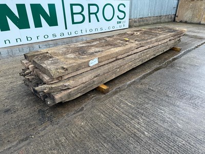 Lot 80 - Used 5M x 1M Wooden Bog Mats 100MM (5 Of)