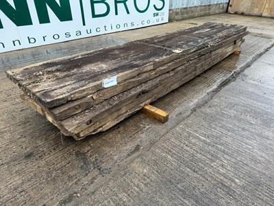 Lot 82 - Used 5M x 1M Wooden Bog Mats 100MM (5 Of)