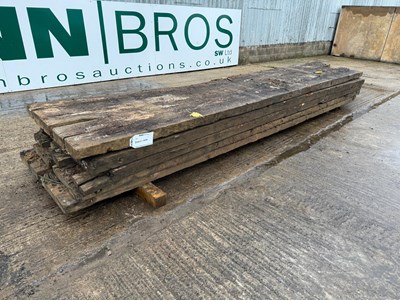 Lot 81 - Used 5M x 1M Wooden Bog Mats 100MM (5 Of)