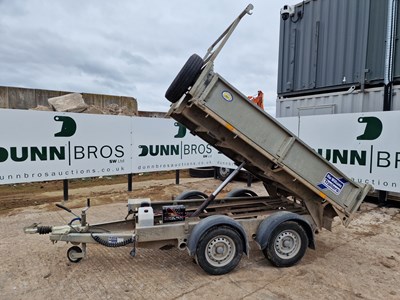 Lot 2019 Ifor Williams TT2515-272 2.7 Ton Twin Axle Drop Side Tipping Trailer, 12Volt Hydraulic Tip