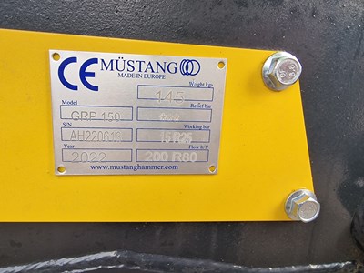 Lot 616 - Unused 2022 Mustang GRP 150 Rotating Grab to suit 1.5-4.5 Ton Excavator (Declaration of Conformity Available)