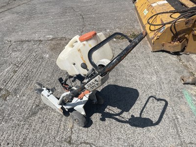 Lot Stihl Petrol Quick Cut Saw Trolley