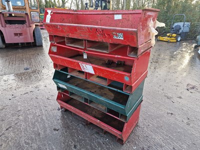 Lot 120cm x 60cm x 30cm Heavy Duty Steel Parts Tub (4 of)