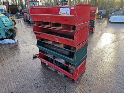 Lot 120cm x 60cm x 30cm Heavy Duty Steel Parts Tub (4 of)