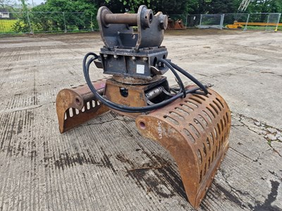 Lot 2015 Prodem PSG1002-D Hydraulic Rotating Selector Grab 80mm Pin to suit 20 Ton Excavator