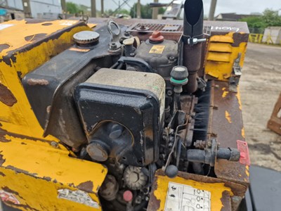 Lot Terex MBR71 Single Drum Vibrating Pedestrian Roller, Single Axle Trailer