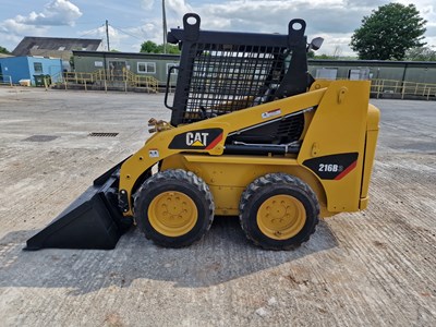 Lot 2012 CAT 216B3 Skidsteer Loader, Piped, Bucket