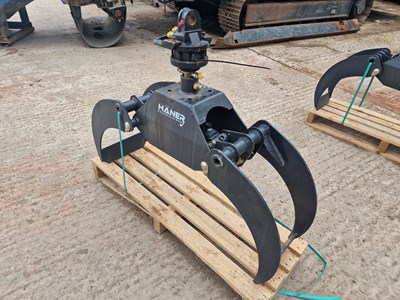 Lot Unused Haner HWG100 Hydraulic Rotating Log Grab to suit Crane