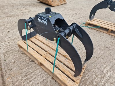 Lot Unused Haner HWG100 Hydraulic Rotating Log Grab to suit Crane