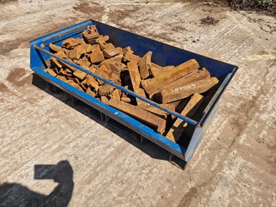 Lot Stillage of New & Used Hammers to suit Doppstadt Shredder (Stillage Not Included)