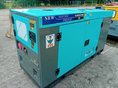 Lot Unused 2023 Kawakenki KK30-III-SSS 30KvA Generator