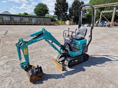 Lot 249 - 2022 Kobelco SK08-1EV, Rubber Tracks, Blade, Offset, Piped, Expanding Undercarriage, 2 Buckets (Manufacturers Warranty Until 03/25 or 3000Hrs)