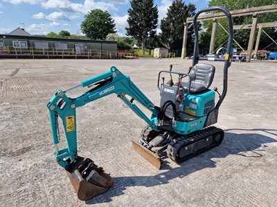 Lot 248 - 2022 Kobelco SK08-1EV, Rubber Tracks, Blade, Offset, Piped, Expanding Undercarriage, 2 Buckets (Manufacturers Warranty Until 03/25 or 3000Hrs)