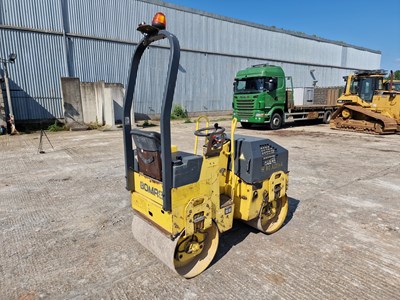 Lot 2000 Bomag BW80ADH-2 Double Drum Vibrating Roller, Roll Bar, 800mm Drum