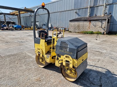 Lot 2000 Bomag BW80ADH-2 Double Drum Vibrating Roller, Roll Bar, 800mm Drum