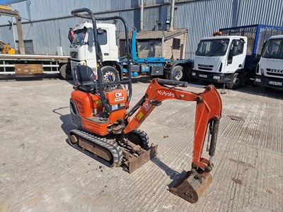 Lot 2018 Kubota K008-3 Rubber Tracks, Blade, Offset, Piped, Expanding Undercarriage, Roll Bar