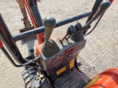 Lot 2018 Kubota K008-3 Rubber Tracks, Blade, Offset, Piped, Expanding Undercarriage, Roll Bar