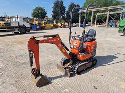 Lot 2018 Kubota K008-3 Rubber Tracks, Blade, Offset, Piped, Expanding Undercarriage, Roll Bar