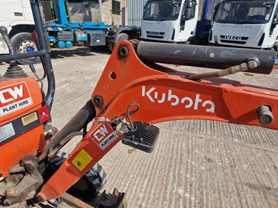 Lot 2018 Kubota K008-3 Rubber Tracks, Blade, Offset, Piped, Expanding Undercarriage, Roll Bar