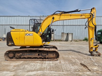 Lot 2015 JCB JS145LC, 700mm Steel Tracks, CV, Hill Hydraulic QH, Piped, Reverse Camera, A/C (EPA Compliant)