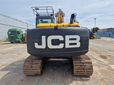 Lot 2015 JCB JS145LC, 700mm Steel Tracks, CV, Hill Hydraulic QH, Piped, Reverse Camera, A/C (EPA Compliant)