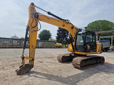 Lot 2015 JCB JS145LC, 700mm Steel Tracks, CV, Hill Hydraulic QH, Piped, Reverse Camera, A/C (EPA Compliant)