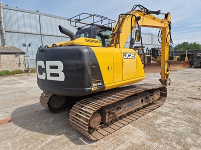 Lot 2015 JCB JS145LC, 700mm Steel Tracks, CV, Hill Hydraulic QH, Piped, Reverse Camera, A/C (EPA Compliant)