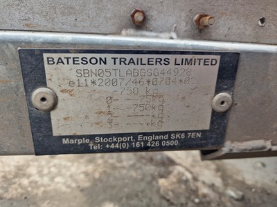 Lot Bateson Single Axle Quad Trailer/Traffic Light Trailer