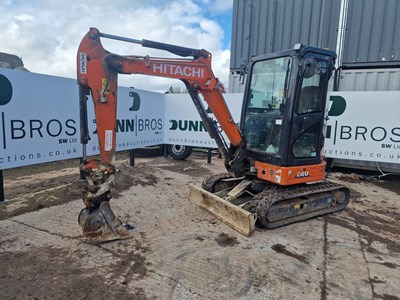 Lot 2019 Hitachi ZX26U-6 Rubber Tracks, Blade, Offset, Whites Manual QH, Piped