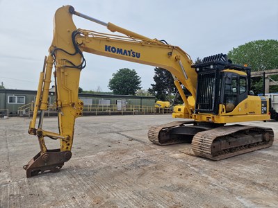 Lot 2004 Komatsu PC210LC-7K, 700mm Steel Tracks, CV, Hill Hydraulic QH, Piped, Aux. Piping, Demo Cage, Reverse & Blind Spot Camera, A/C