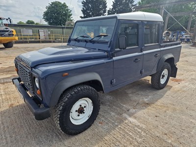 Lot 2013 Land Rover Defender 110 Td, 4WD 6 Speed Double Cab Pick Up, Electric Windows (PLUS VAT)(Reg. Docs. Available)