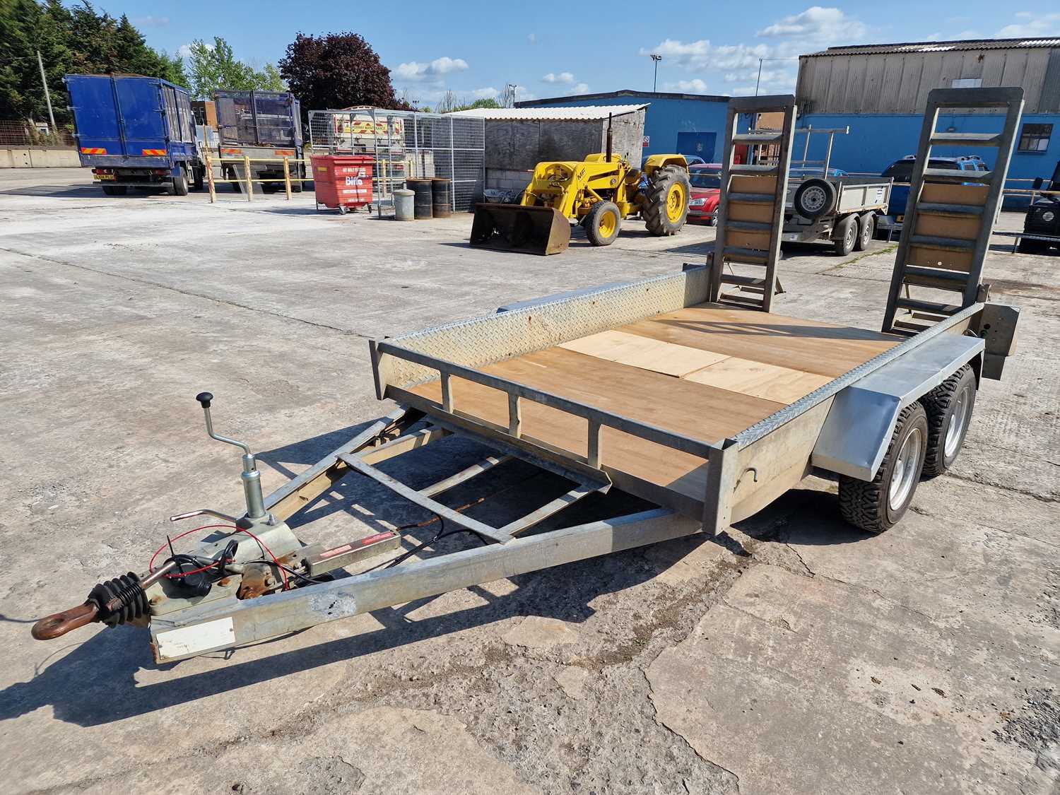 Lot 2009 Indespension AD2800 3.5 Ton Twin Axle Plant Trailer, Ramps