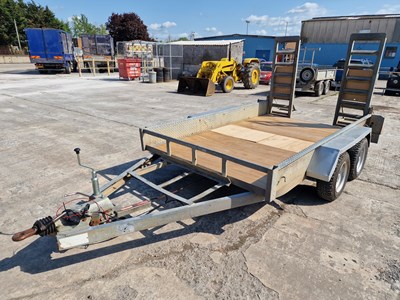 Lot 2009 Indespension AD2800 3.5 Ton Twin Axle Plant Trailer, Ramps