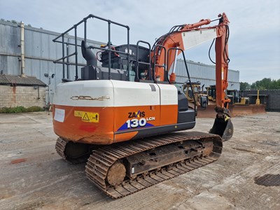 Lot 2020 Hitachi ZX130LCN-6, 700mm Steel Tracks, VG, CV, Hill Hydraulic QH, Piped, 3 Way Camera, A/C, Strickland 24" Bucket (EPA Compliant)